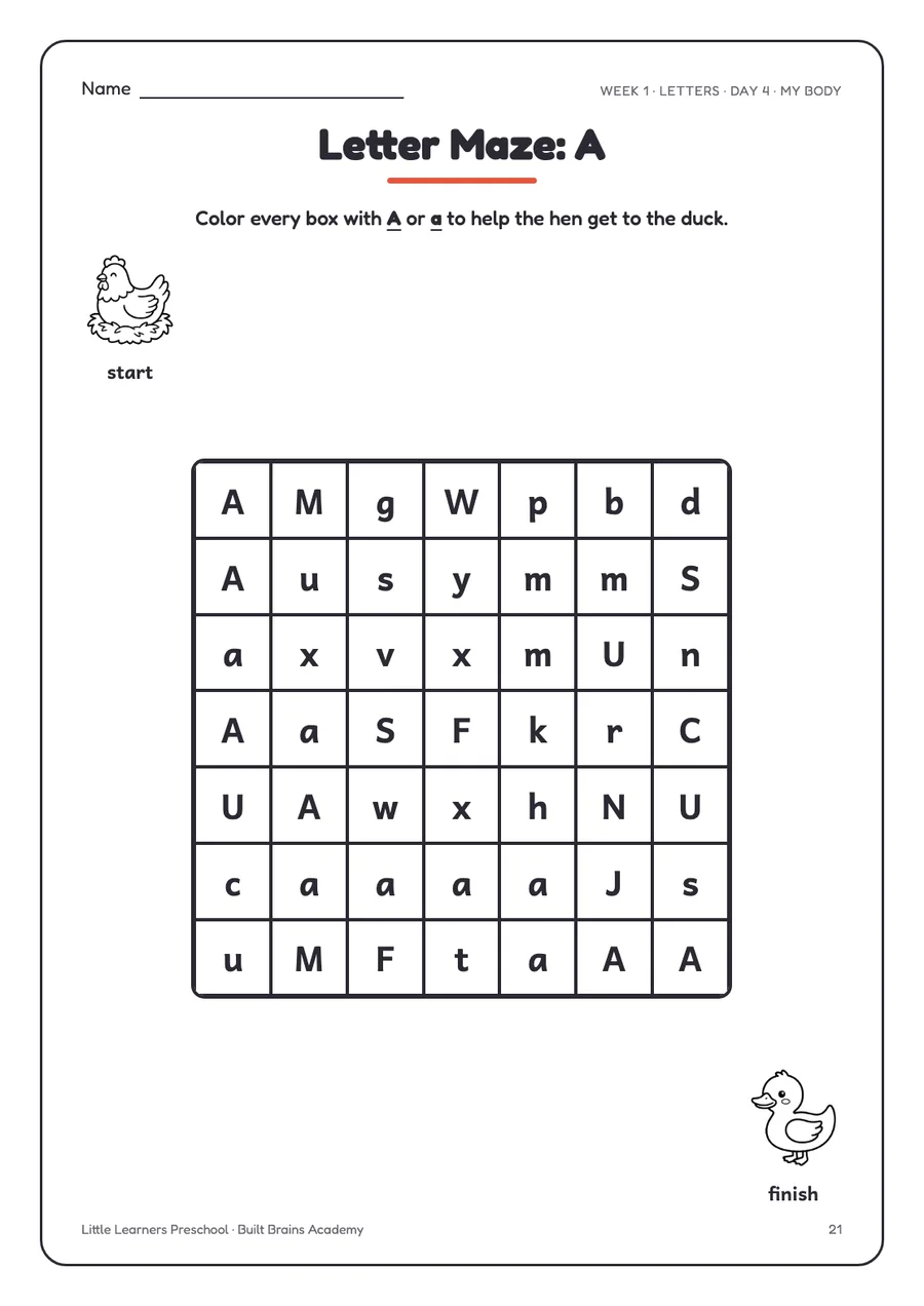 Letter maze