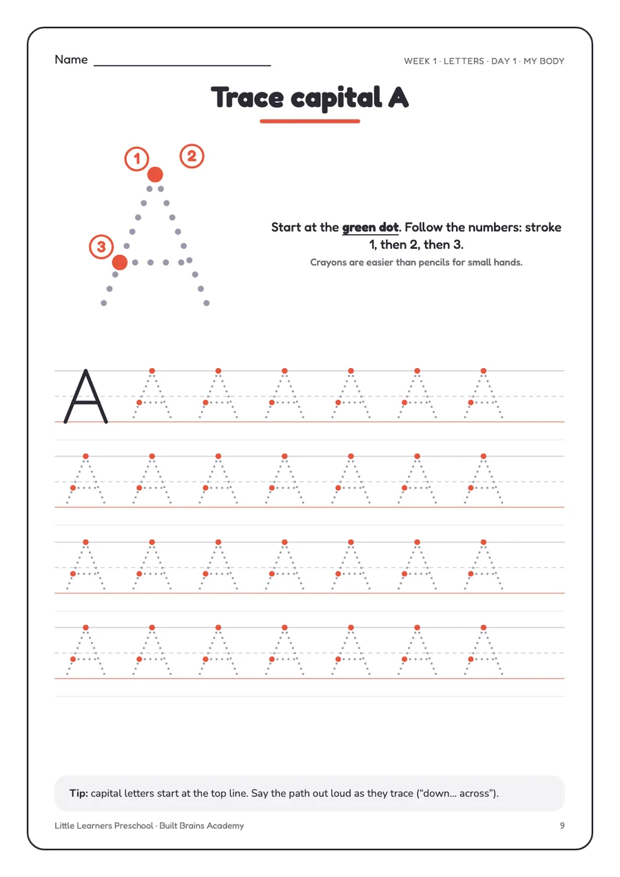 Letter tracing