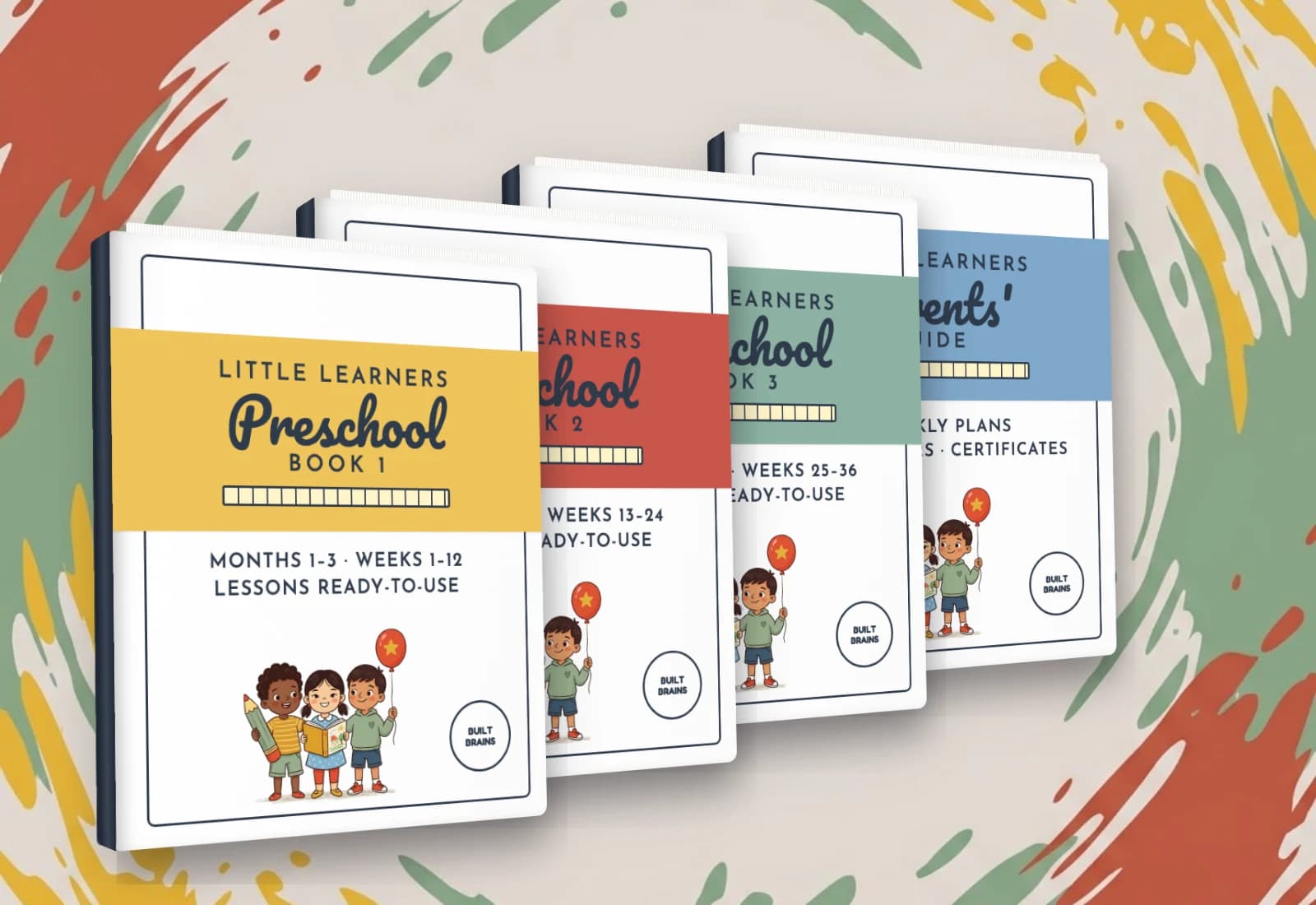 All three Little Learners books and the Parents' Guide